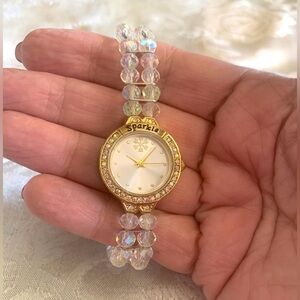 NWOT Danbury Mint Time for Sparkle Goldtone Watch